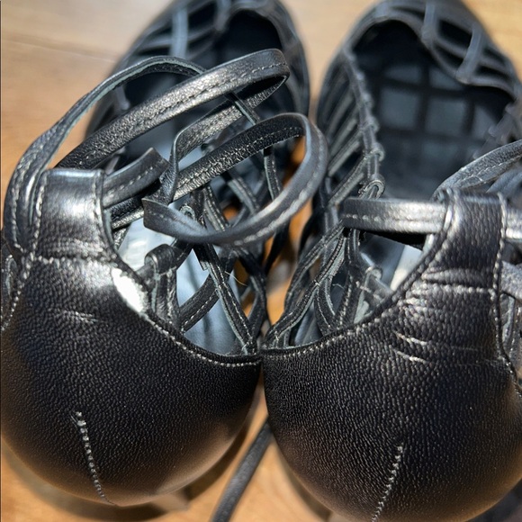 Jimmy Choo Black Lattice Cage Leather Heels | Pointed Toe | Size 41 - Picture 5 of 12